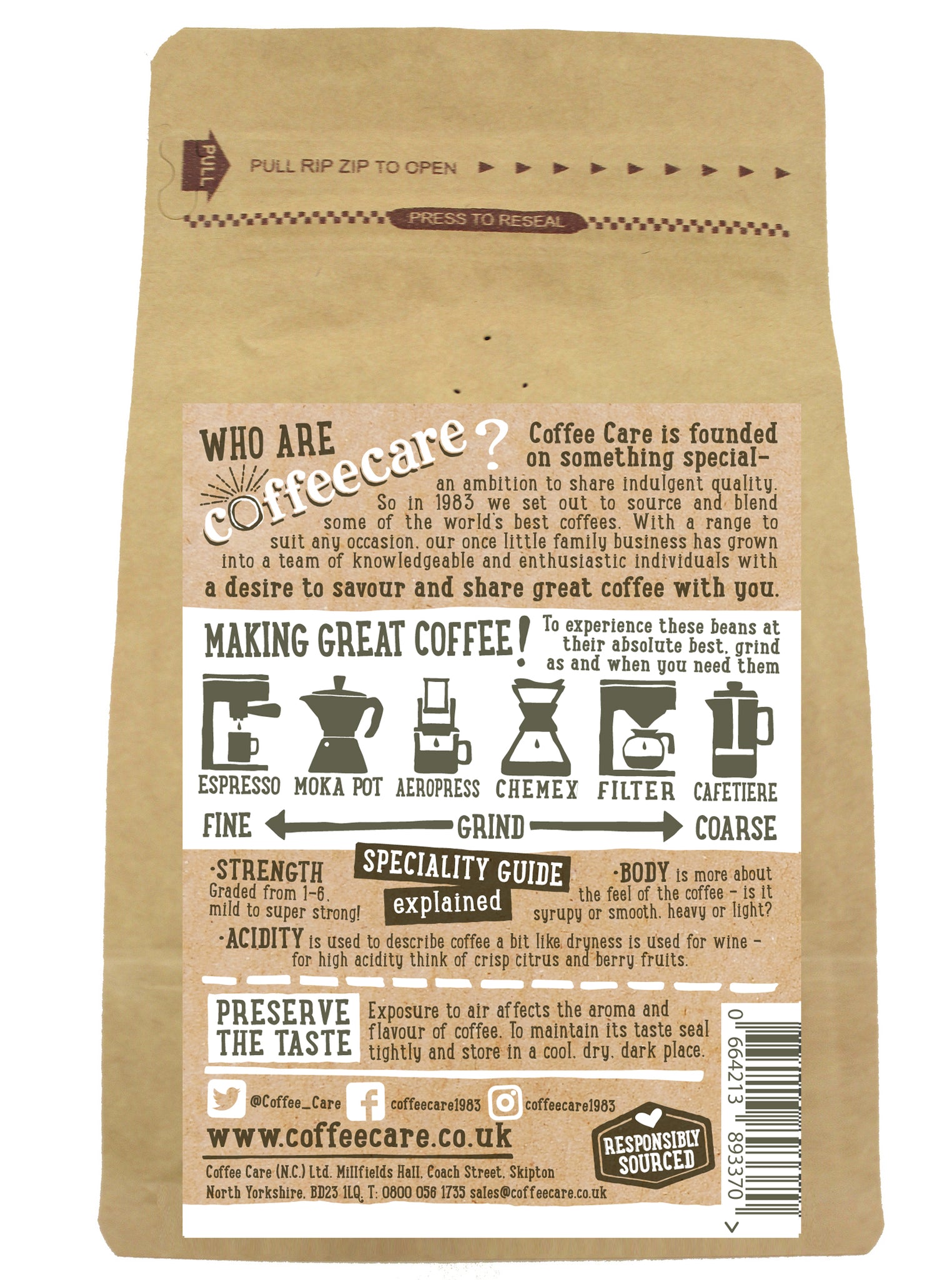 Montaña Arabica Beans – Coffee Care