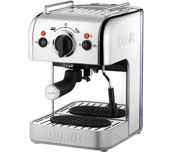 Dualit 3 in 1 Polished Multi Brew Coffee Machine Side View. 