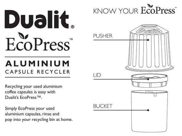 Know your Dualit EcoPress Aluminium Capsule Recycler